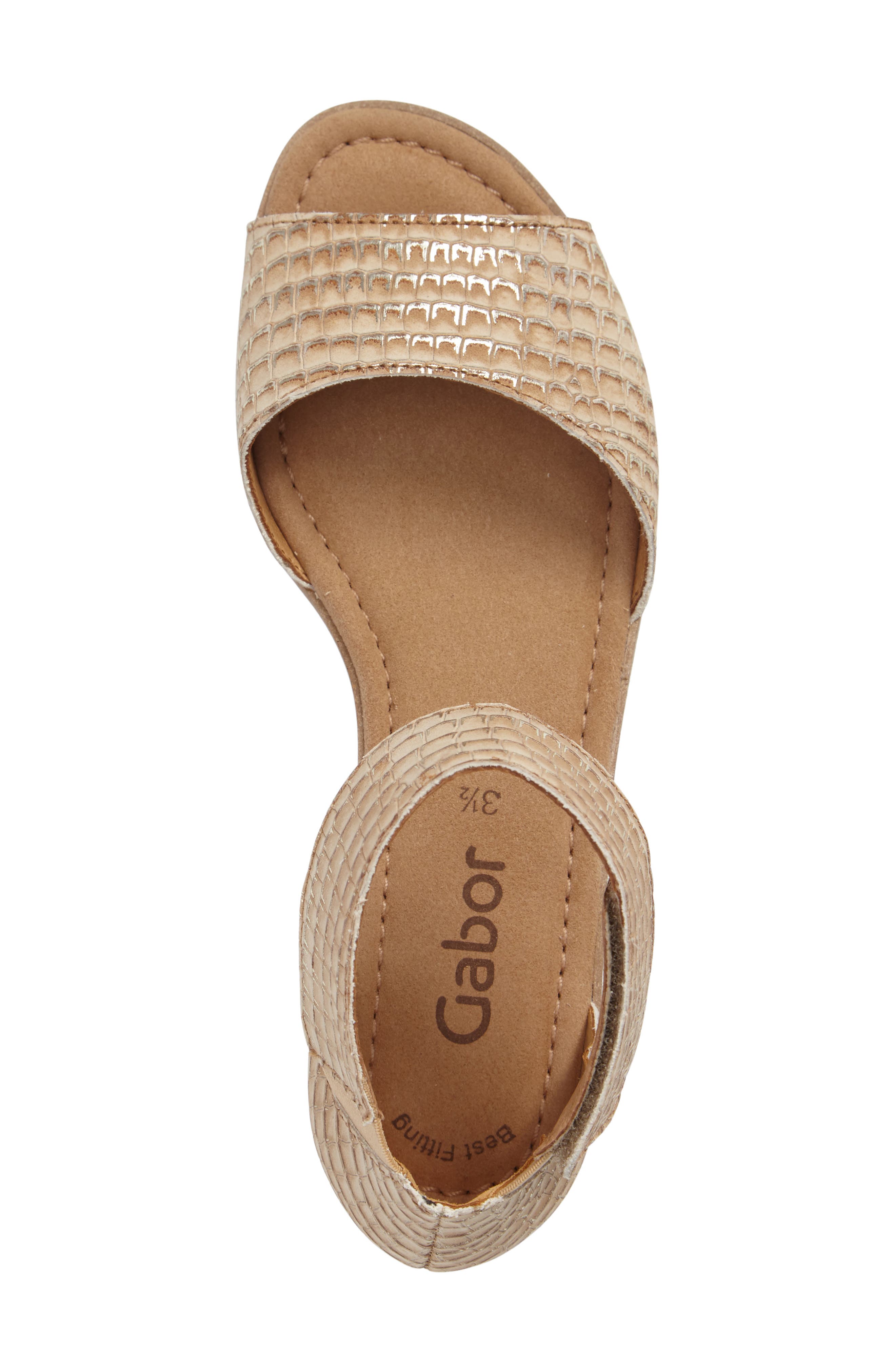 Two-Strap Sandal, Alternate, color, BEIGE LEATHER
