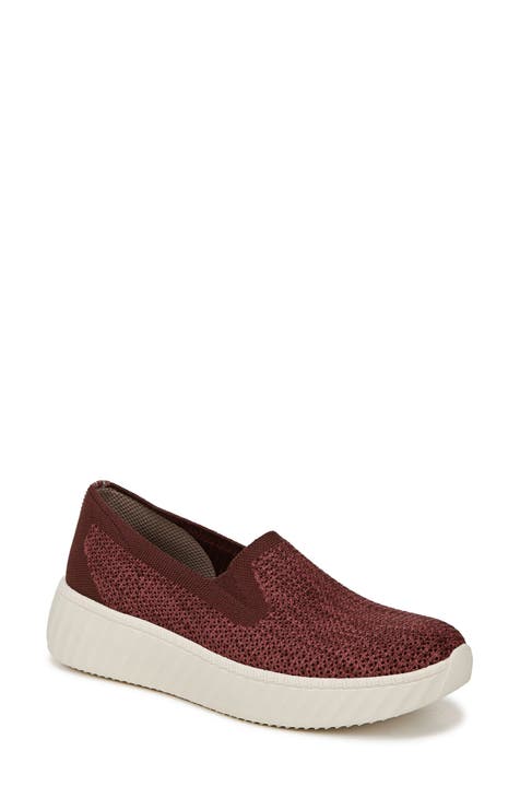 Burgundy Women’s selling slip-on canvas shoes