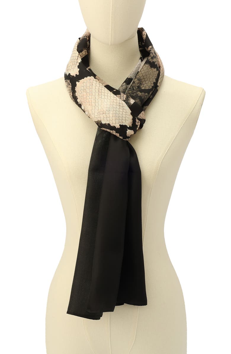 AllSaints Flow Large Silk Twill Hair Scarf, Alternate, color,