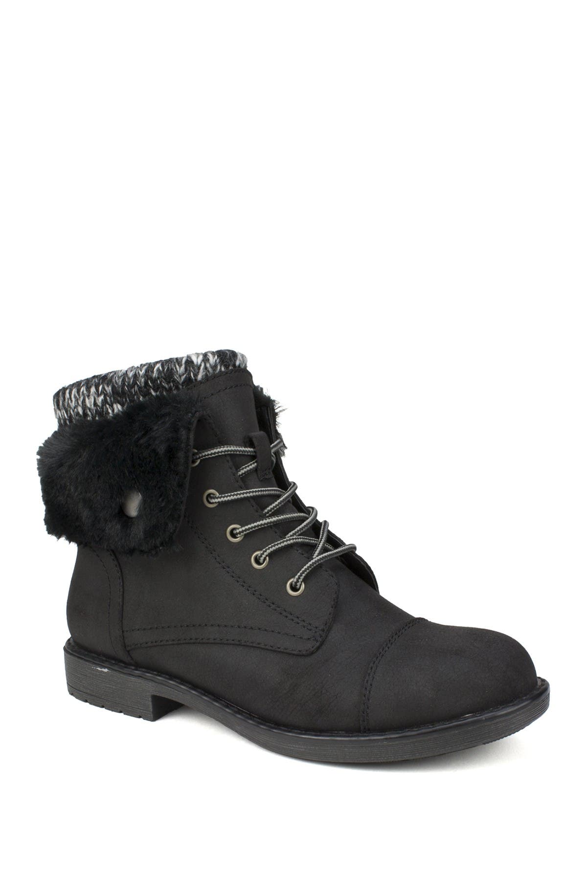 CLIFFS BY WHITE MOUNTAIN Duena Faux Shearling Trimmed Hiking Boot