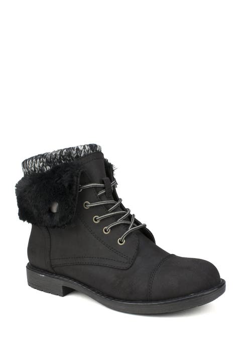 Duena Faux Shearling Trimmed Hiking Boot