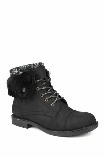 CLIFFS BY WHITE MOUNTAIN Duena Faux Shearling Trimmed Hiking Boot