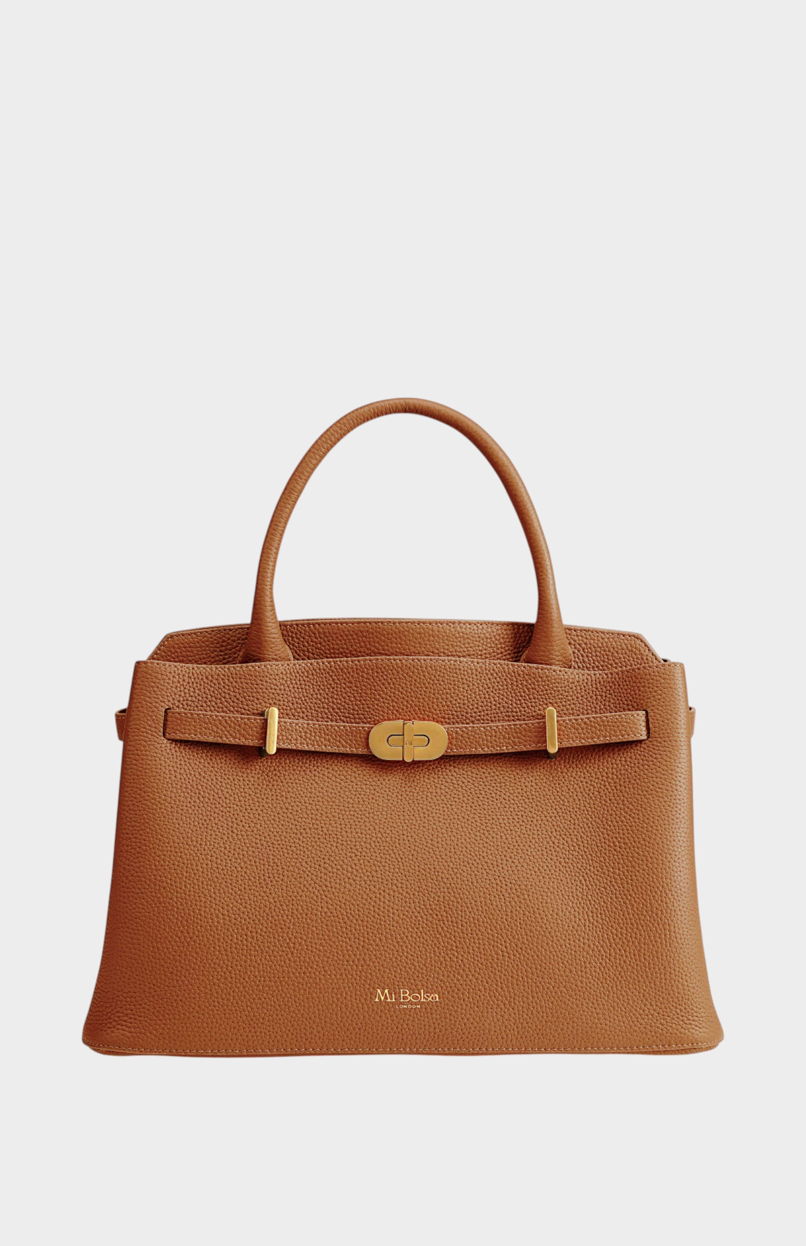 Kensington Genuine Pebble Leather Top Handle Bag, Main, color, Biscuit