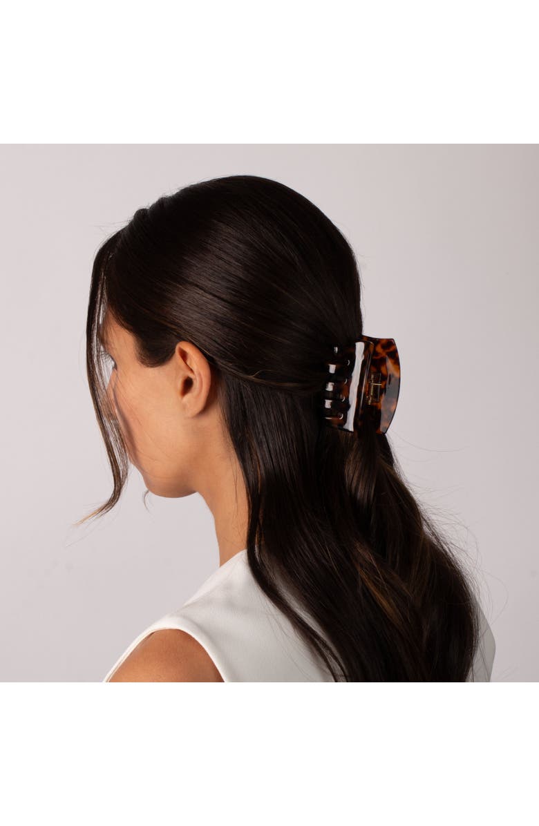 BY ADINA EDEN Medium Elongated Classic Hair Claw Clip, Alternate, color, Dark Tortoise