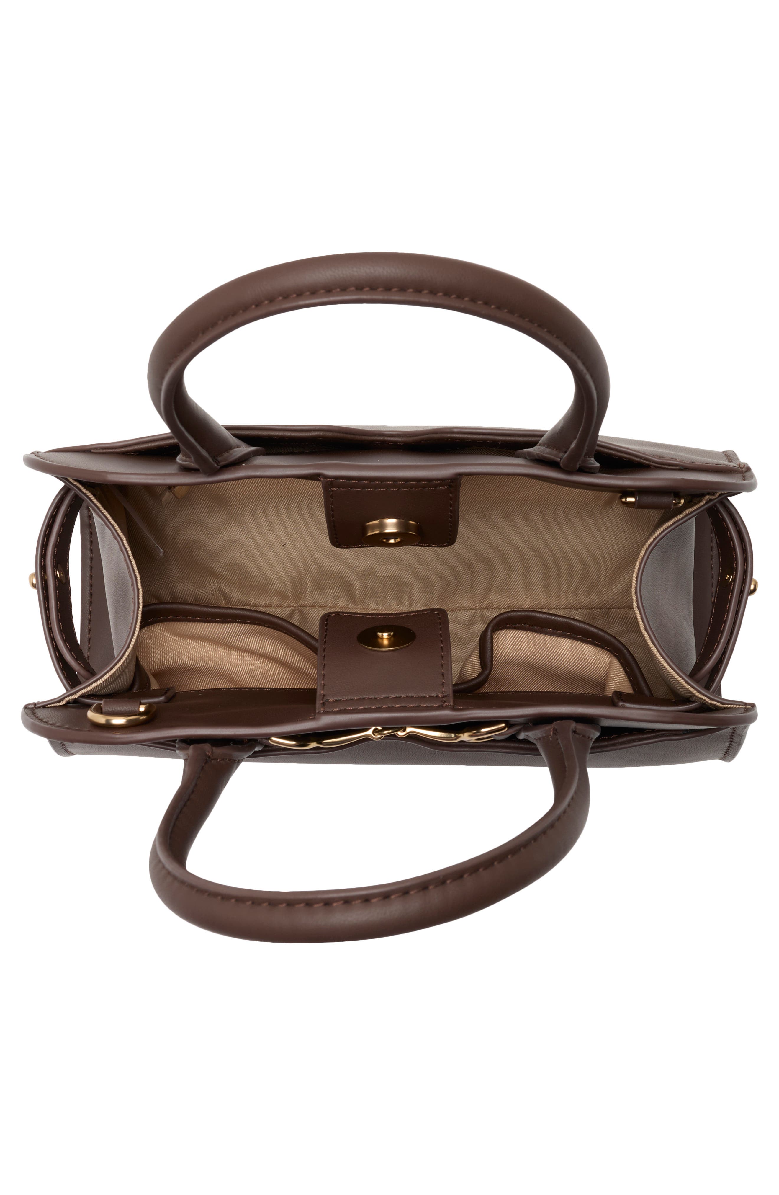 Sam Edelman Loraine Small Bowler Satchel Bag, Alternate, color, Dark Brown