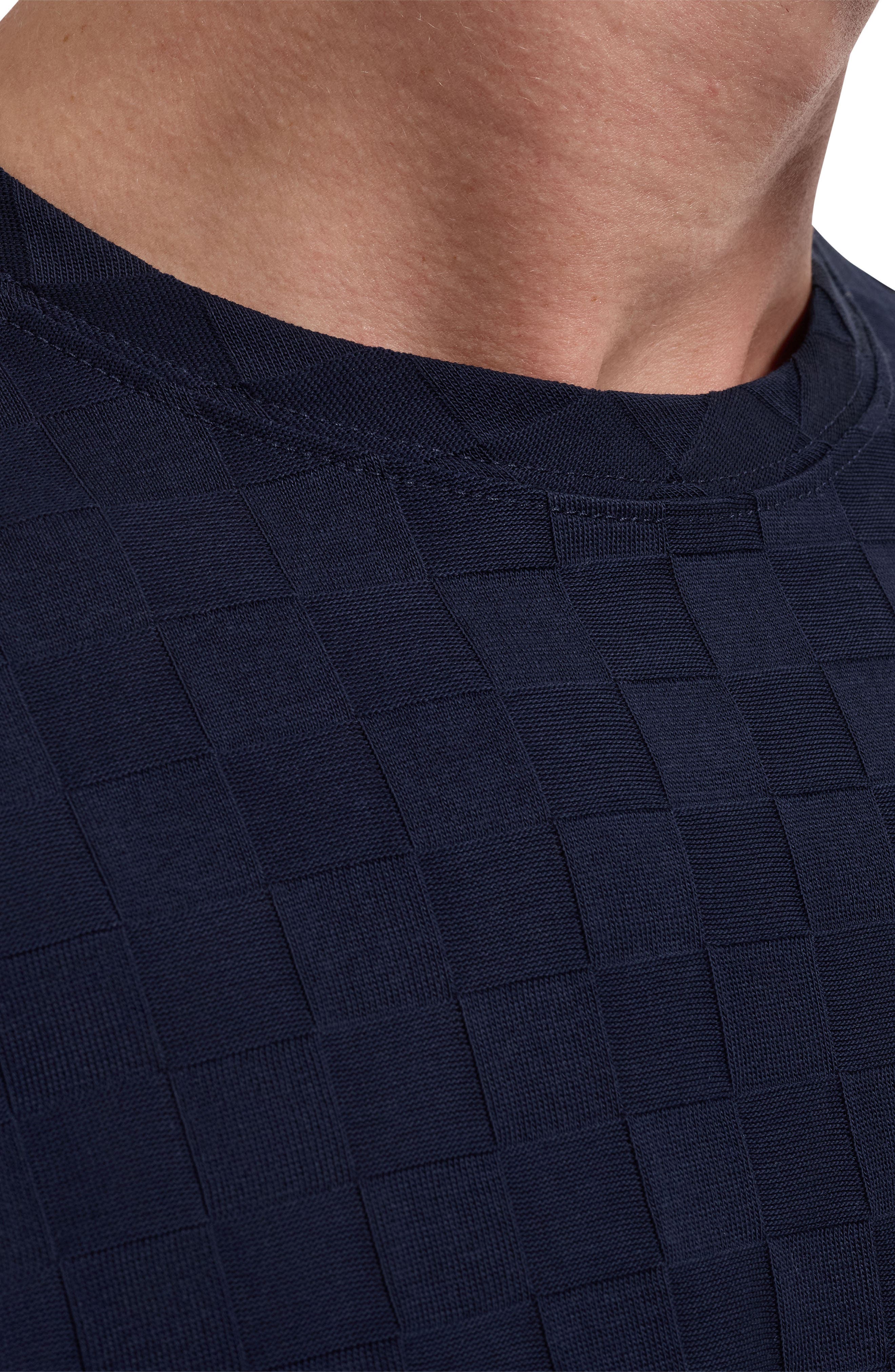 Bugatchi Crewneck Jacquard Checkerboard T-Shirt (Men) | Nordstrom