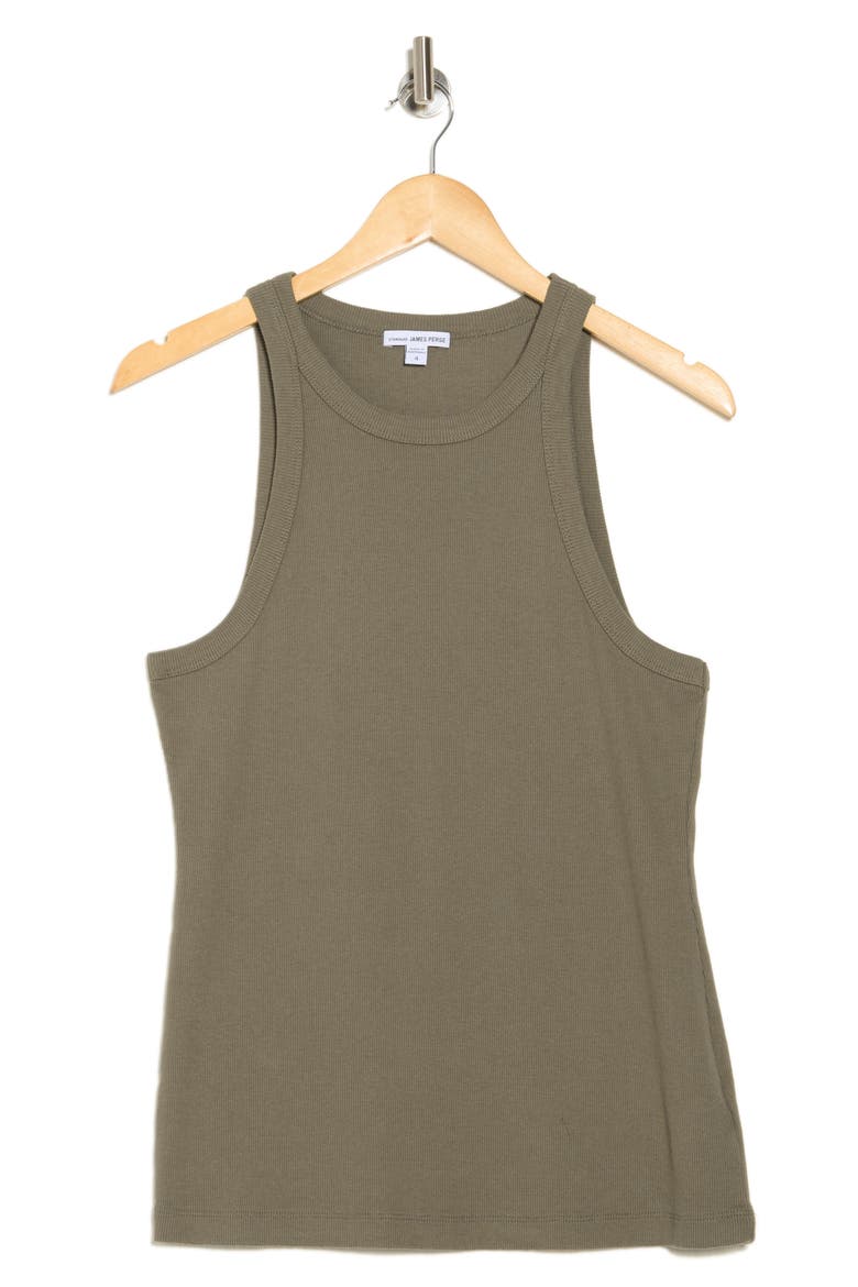 Ribbed Knit Tank, Main, color, AMMO