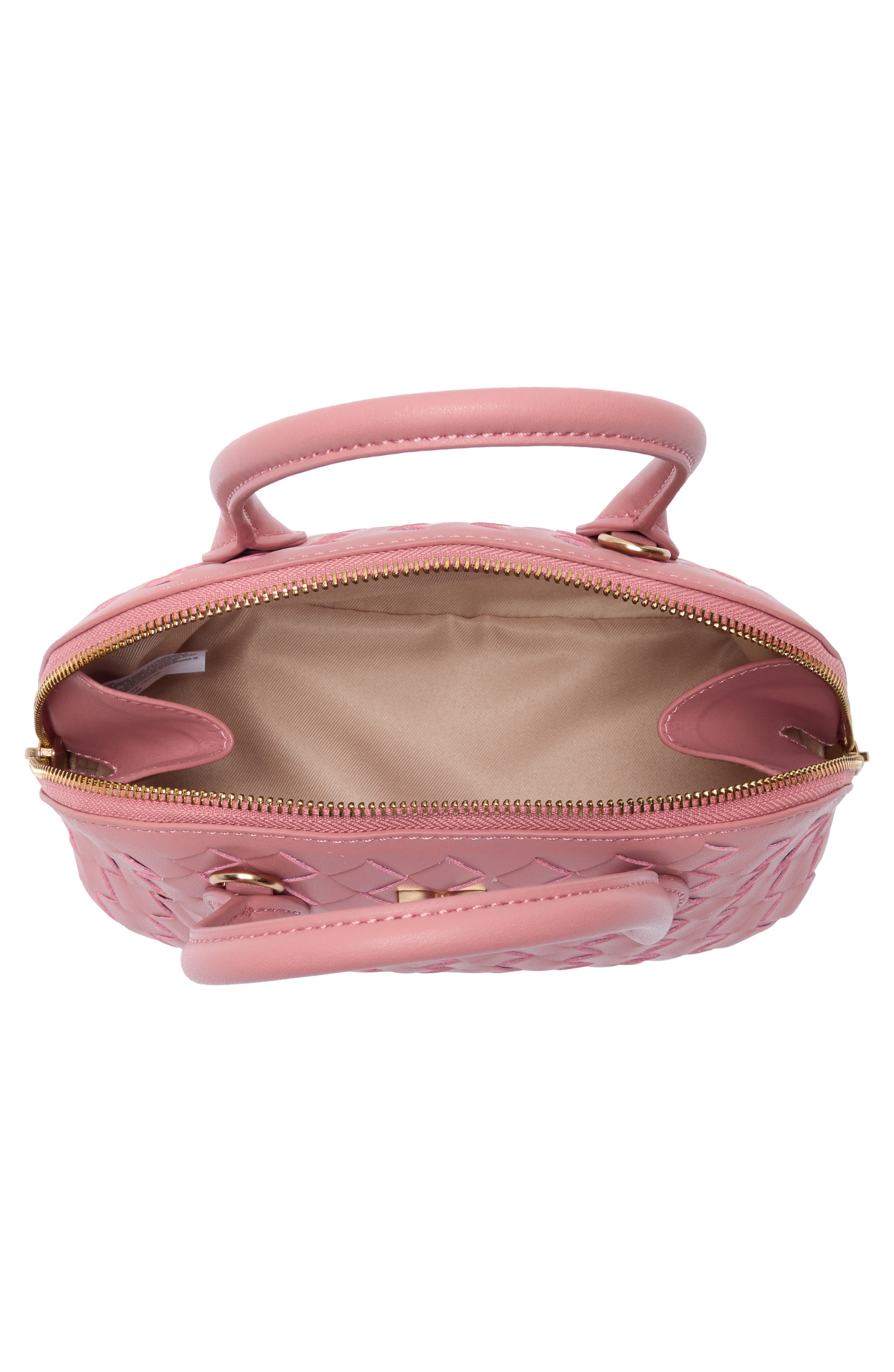 Sam Edelman Margo Mini Woven Satchel Bag, Alternate, color, Salmon