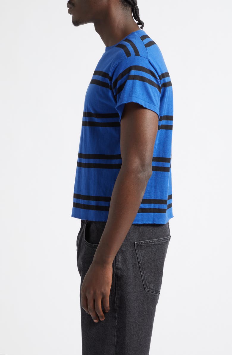 Second Layer Ultimo Stripe Cotton & Cashmere T-Shirt, Alternate, color, Blue/ Black