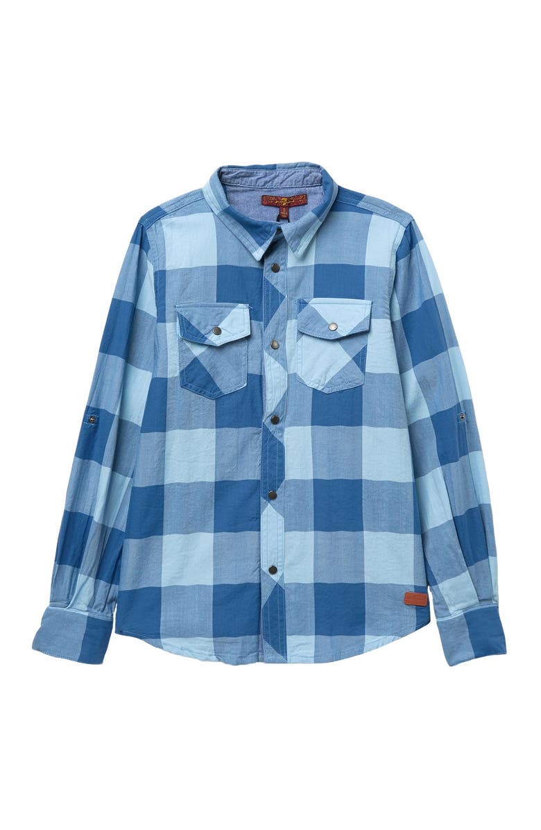 7 For All Mankind Check Button Down Shirt, Main, color,