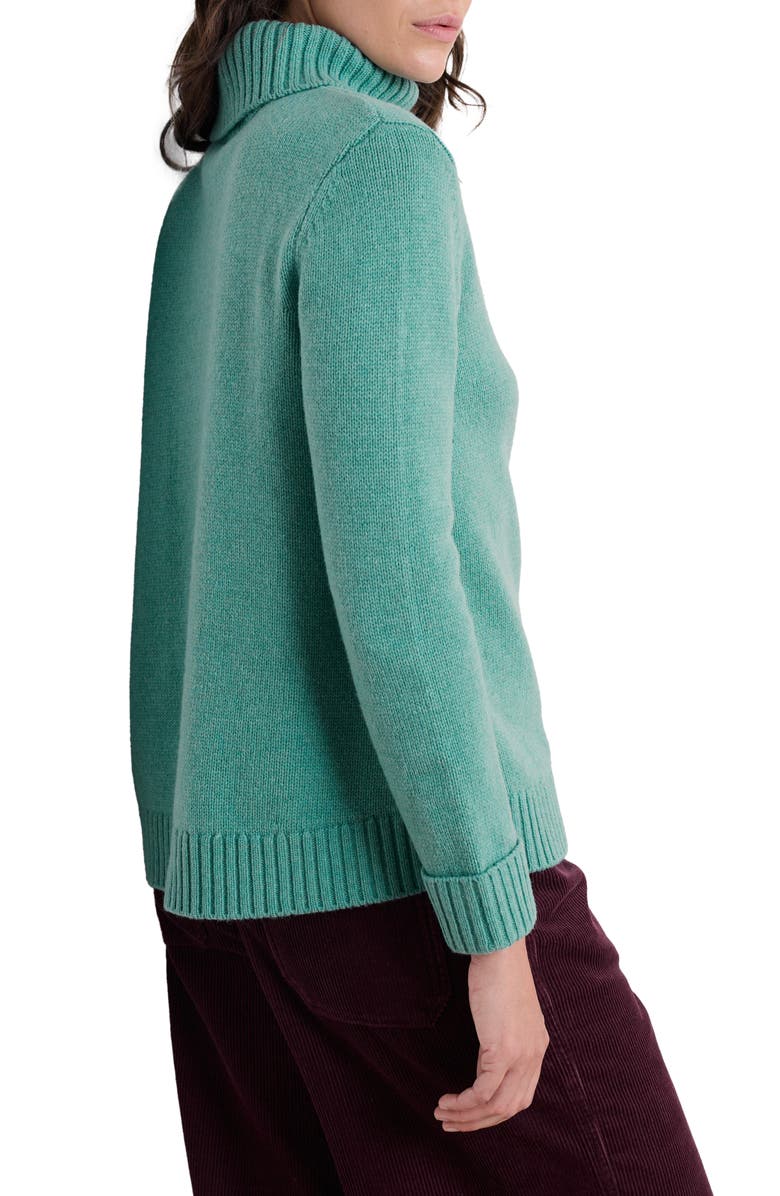 Seasalt Cornwall Braque Turtleneck Wool Blend Sweater, Alternate, color, Knit Melange Sardine