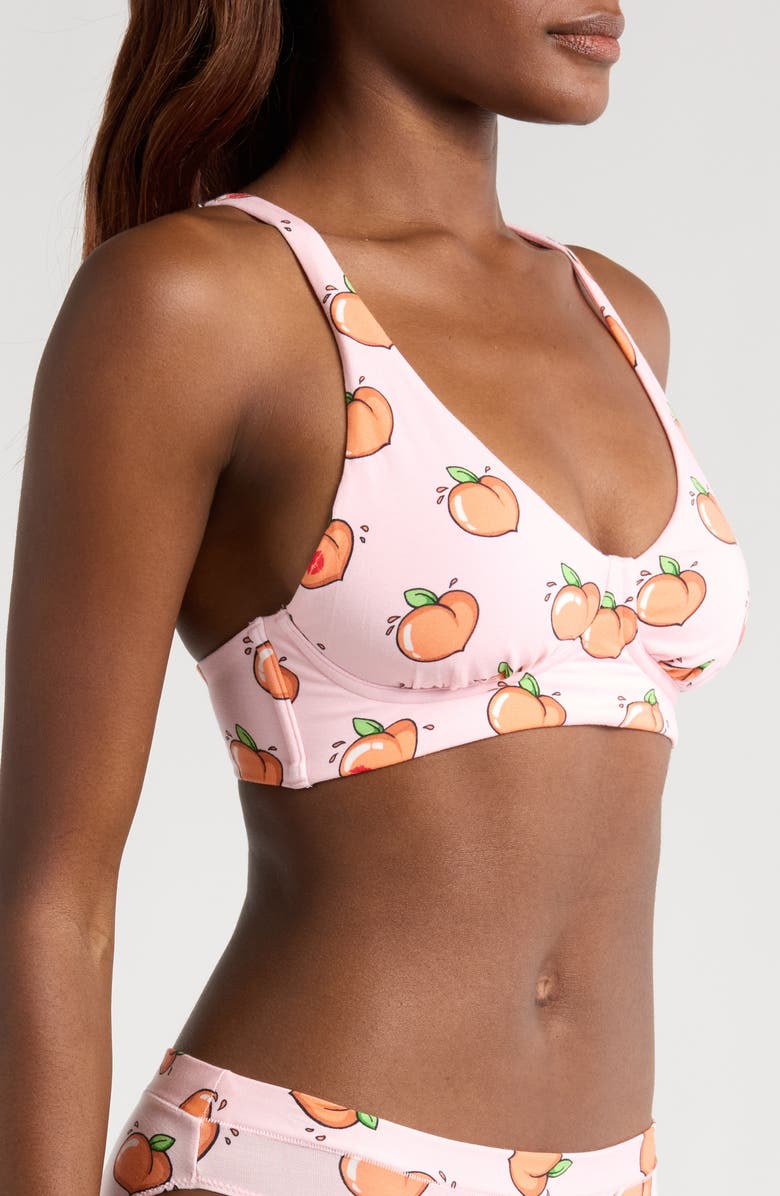 MeUndies FeelFree Longline Bralette, Alternate, color, Kiss My Peach