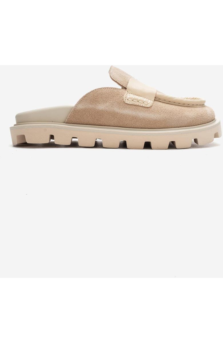 Forever & Always Shoes Vela Leather Slipper, Alternate, color, Beige Suede