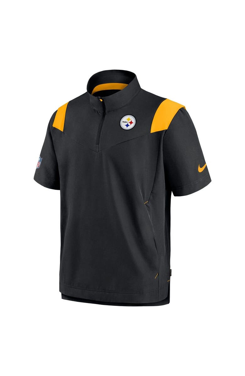 Nike Men's Nike Black Pittsburgh Steelers Sideline Coaches Chevron Lockup Pullover Top, Alternate, color, Black
