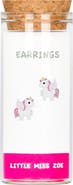 Little Miss Zoe Kids' Sterling Silver Winged Unicorn Stud Earrings in Gift Bottle