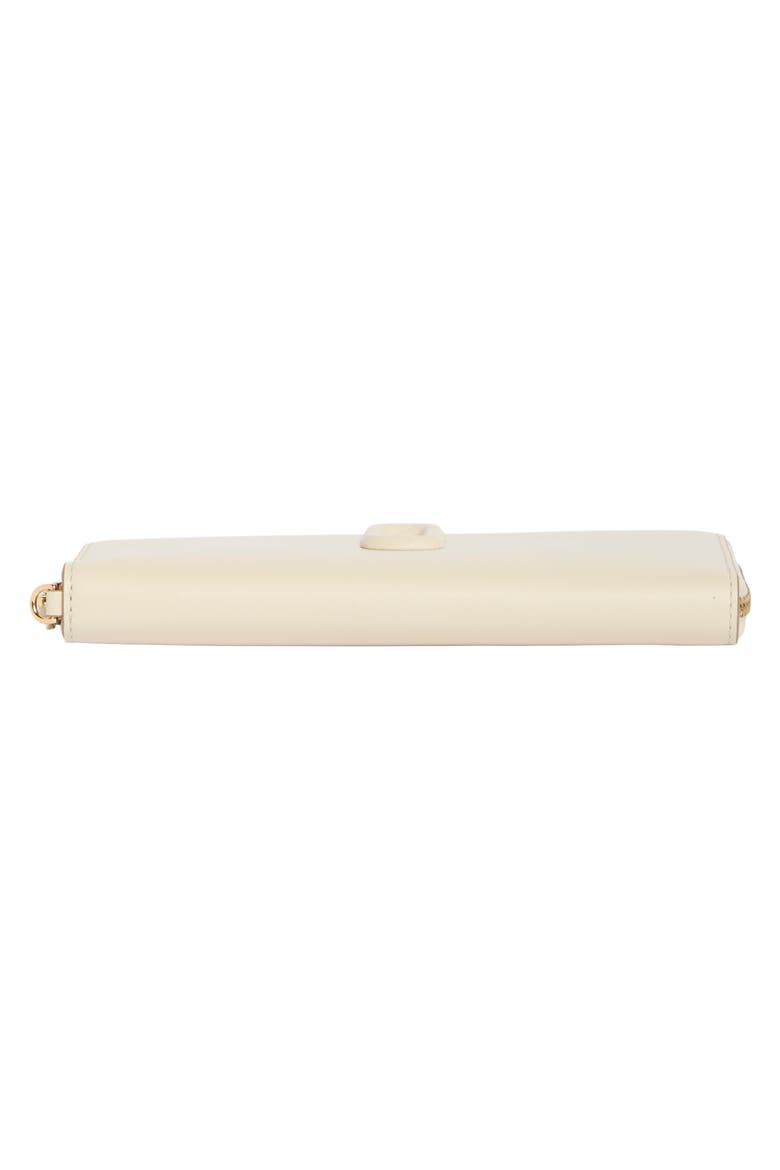 The Continental Leather Continental Wallet, Alternate, color, CLOUD WHITE