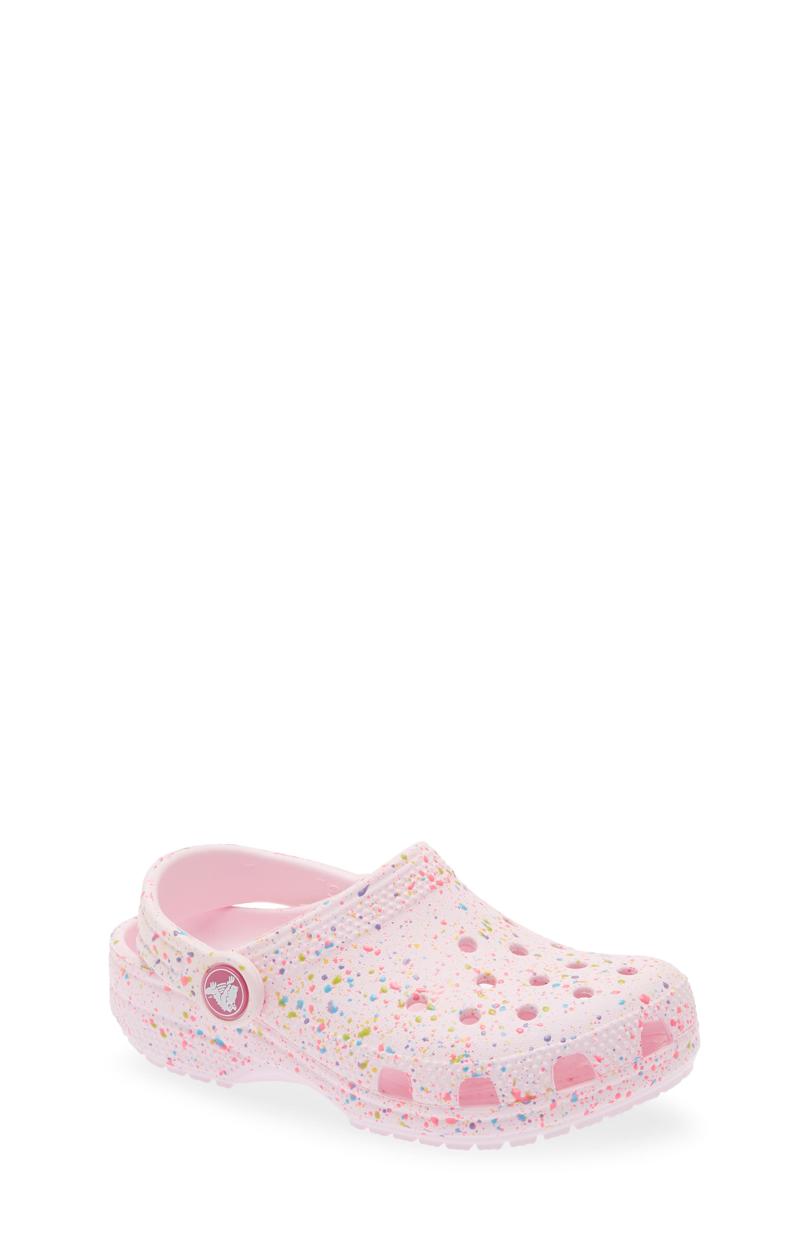 CROCS Kids' Classic Paint Splatter Clog, Main, color, Pink Milk