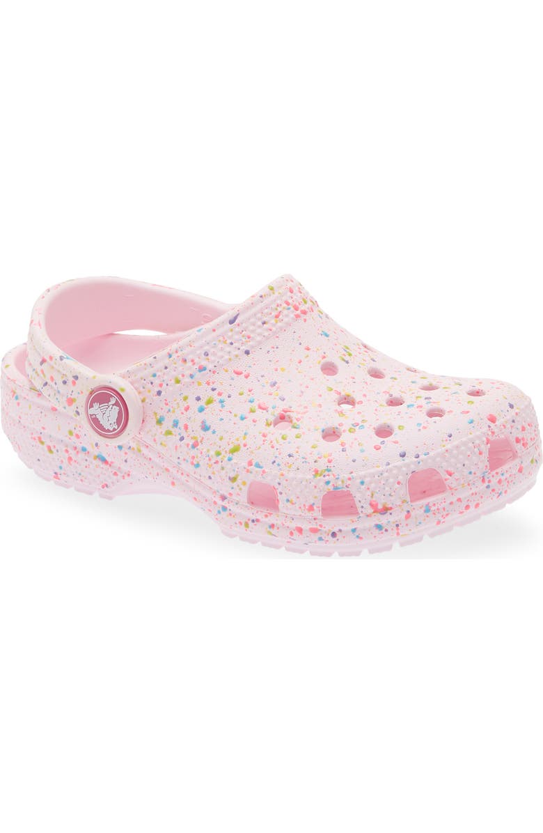 CROCS Kids' Classic Paint Splatter Clog, Main, color, Pink Milk