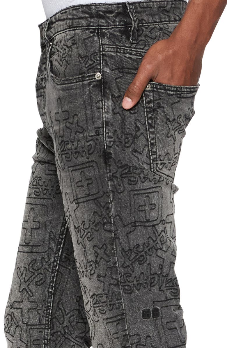 Ksubi Chitch Stencil Stitch Skinny Jeans, Alternate, color,
