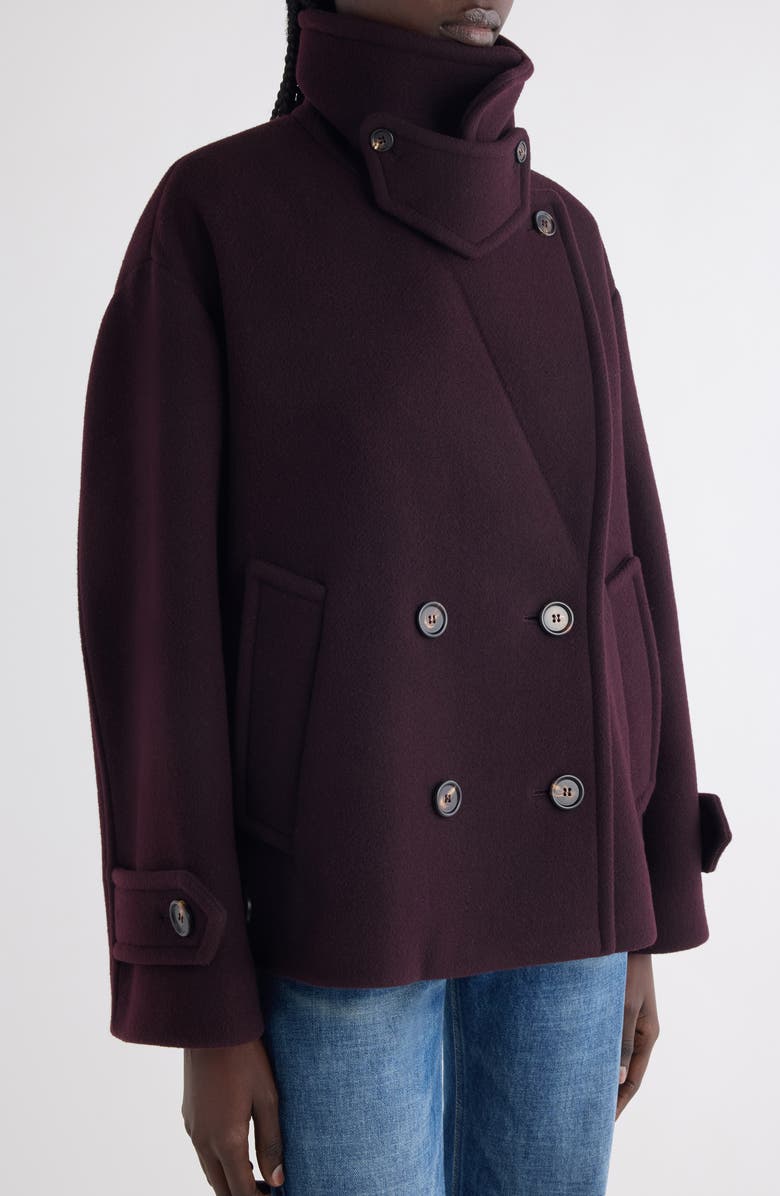 Chloé Iconic Soft Wool Blend Coat, Alternate, color, Deep Purple