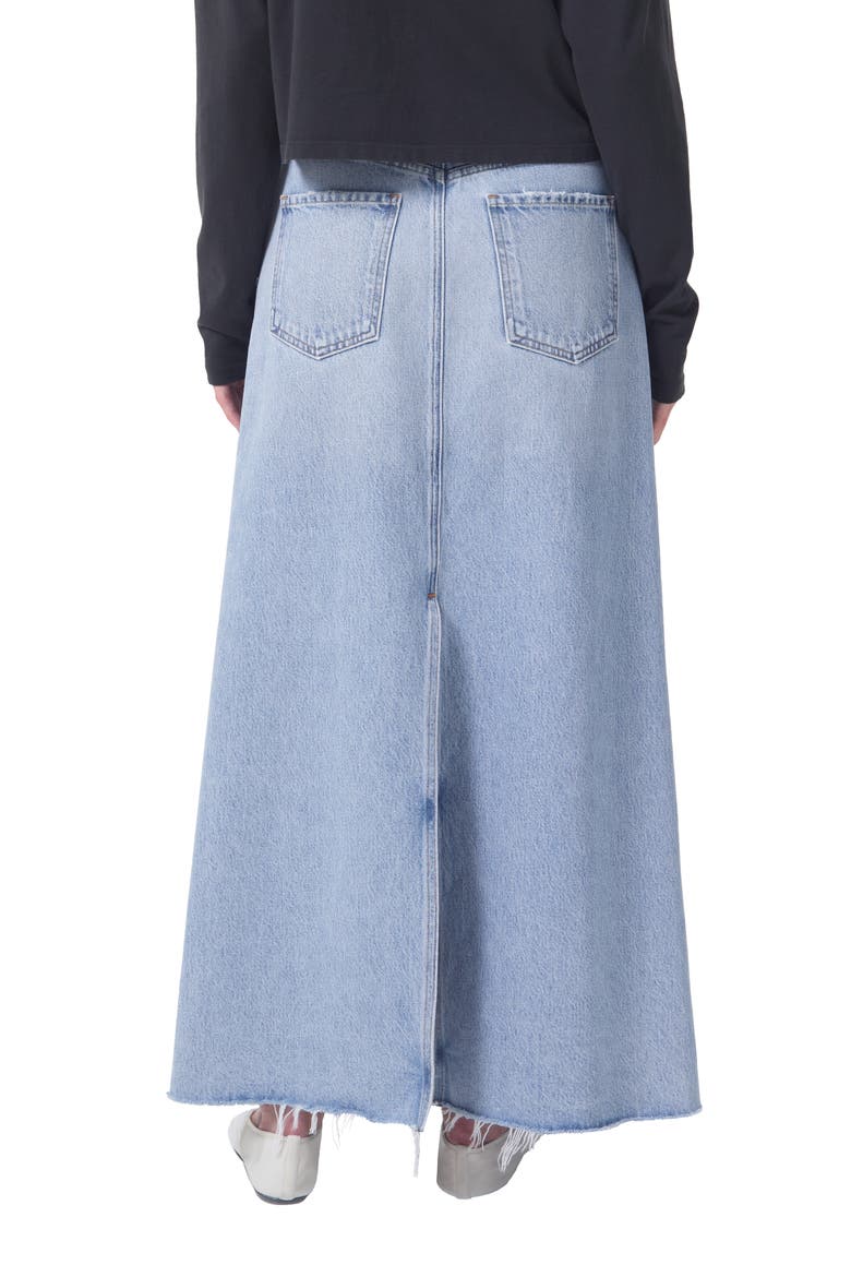 Hilla Denim Maxi Skirt, Alternate, color, PRACTICE