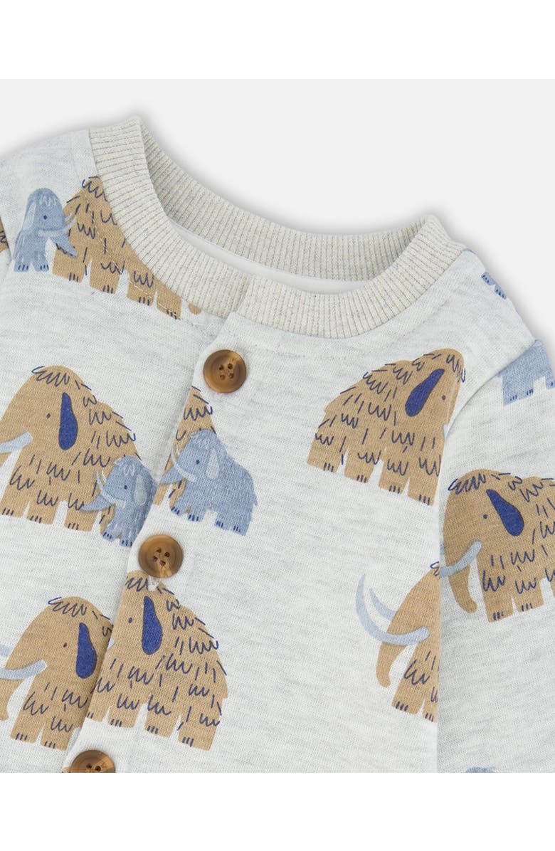 Deux par Deux One-Piece Fleece Romper Mammoth, Alternate, color, Beige