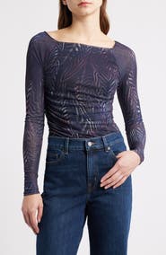 BOSS Essuna Print Pleated Top