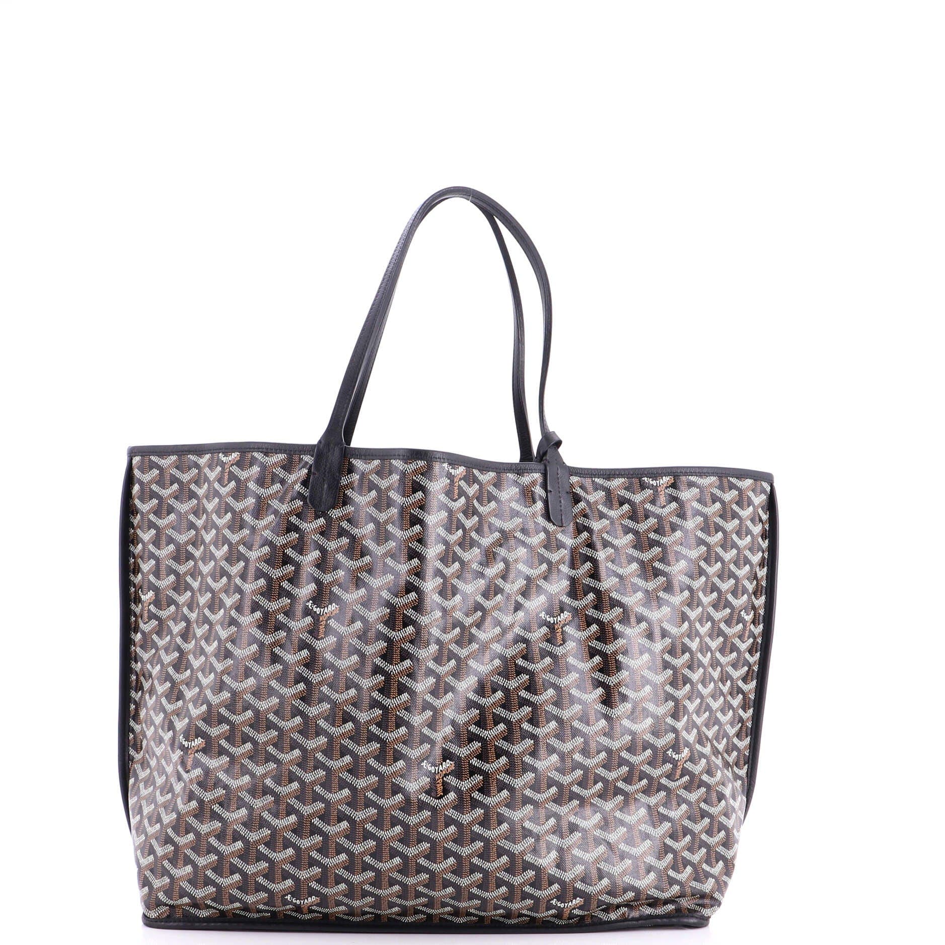 Pre-Owned Goyard Anjou Reversible Tote Coated Canvas PM, Main, color, Black