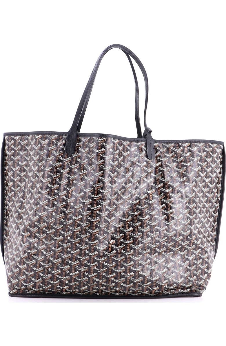 Pre-Owned Goyard Anjou Reversible Tote Coated Canvas PM, Main, color, Black