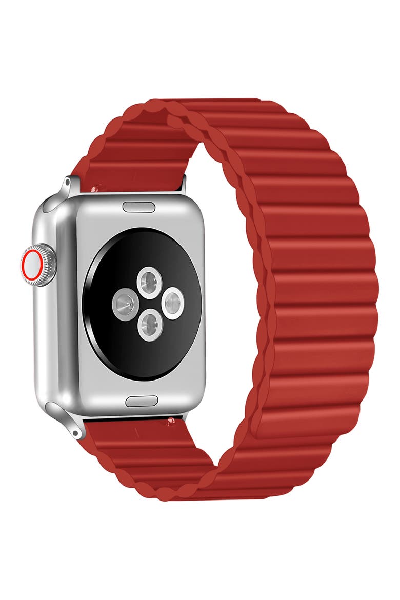 Silicone Apple Watch® Watchband, Alternate, color, RED