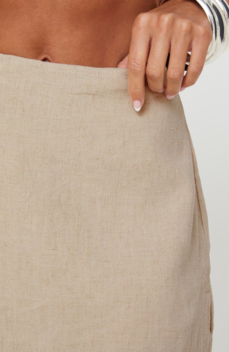 Princess Polly Gigi Linen Blend Skort, Alternate, color, Beige