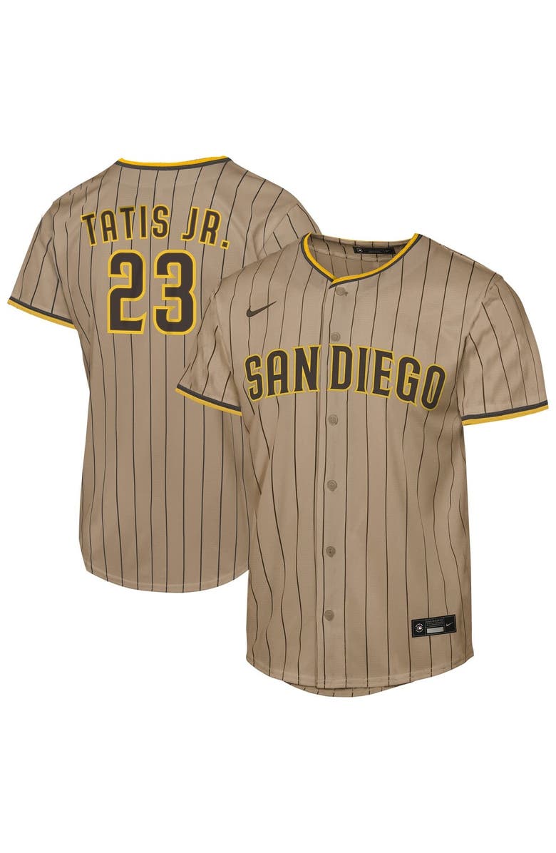 Nike Youth Nike Fernando Tatis Jr. Khaki San Diego Padres Alternate Replica Jersey, Main, color, Khaki