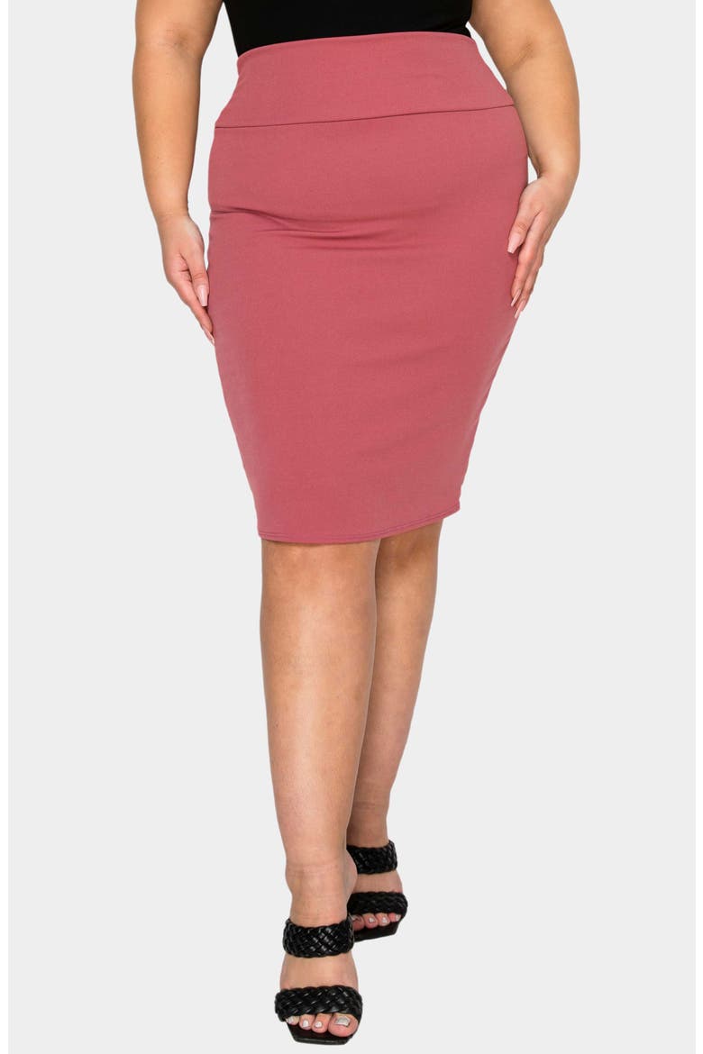 Molly Pencil Skirt, Main, color, MARSALA