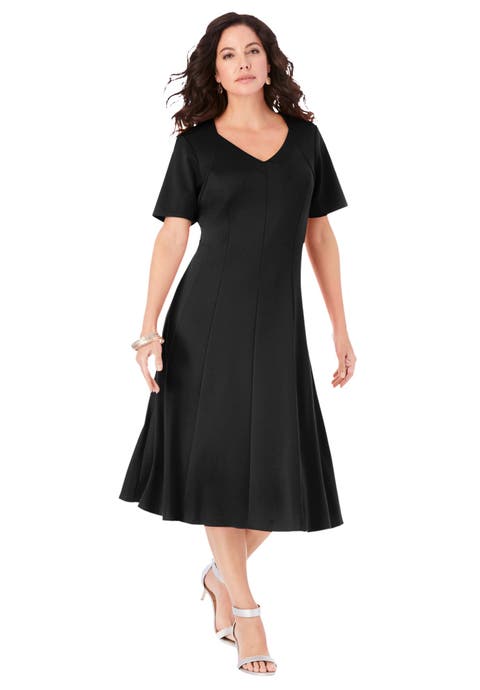 Ponte Flared Dress