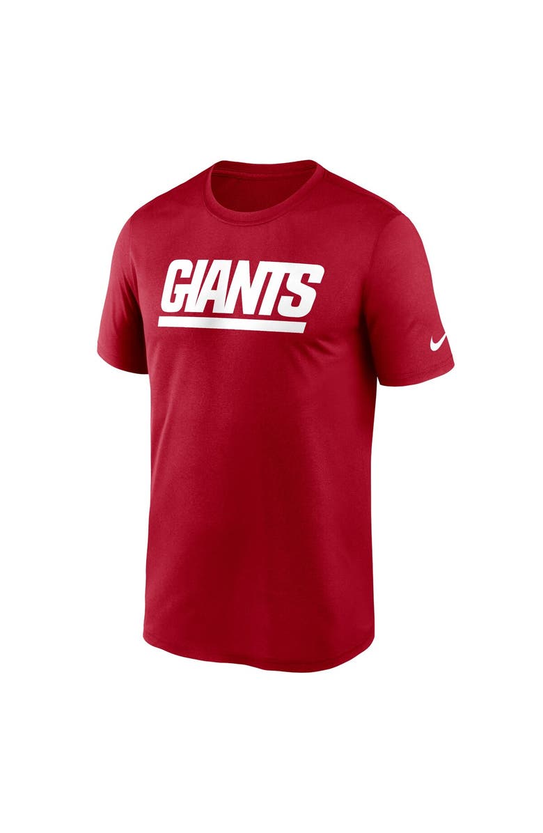 Nike Men's Nike Red New York Giants Primetime Legend Wordmark Performance T-Shirt, Alternate, color, 
