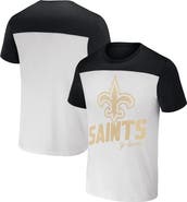 NFL X DARIUS RUCKER Men's NFL x Darius Rucker Collection by Fanatics White/Black New Orleans Saints Colorblocked T-Shirt