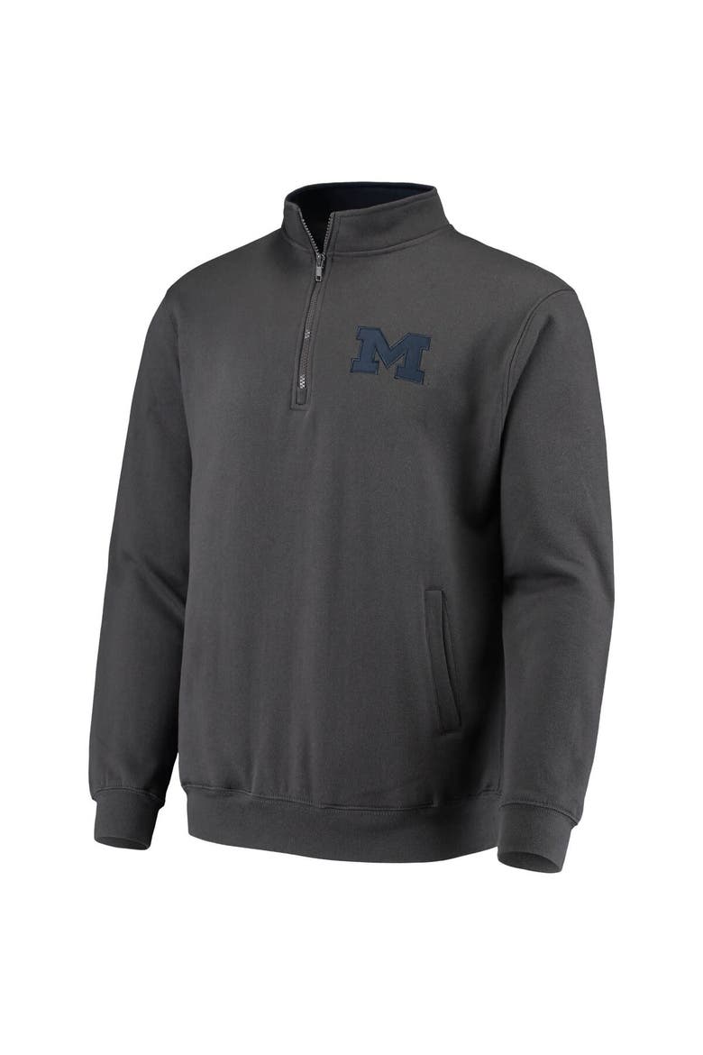 Men's Colosseum Charcoal Michigan Wolverines Tortugas Logo Quarter-Zip Jacket, Alternate, color, Charcoal