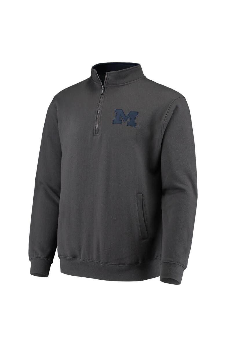 COLOSSEUM Men's Colosseum Charcoal Michigan Wolverines Tortugas Logo Quarter-Zip Jacket, Alternate, color, Charcoal