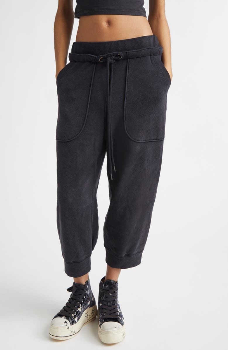 R13 Deconstructed Crop Joggers, Main, color, Black