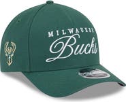 New Era Men's New Era Hunter Green Milwaukee Bucks 2025 NBA Draft M-Crown A-Frame 9FORTY Adjustable Hat