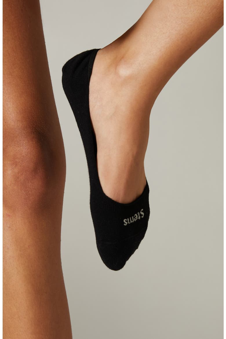 Assorted 3-Pack Cotton Blend No-Show Socks, Alternate, color, BLACK