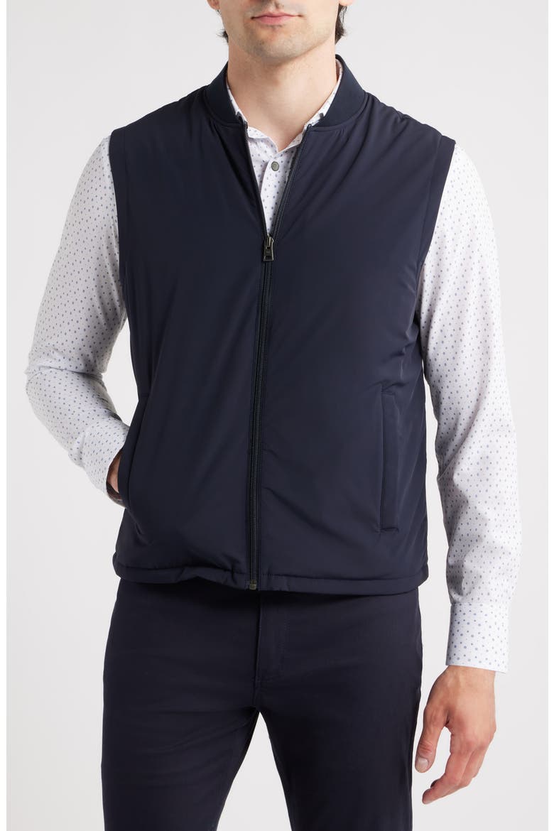 Water Resistant Stretch Nylon Vest, Alternate, color, NAVY