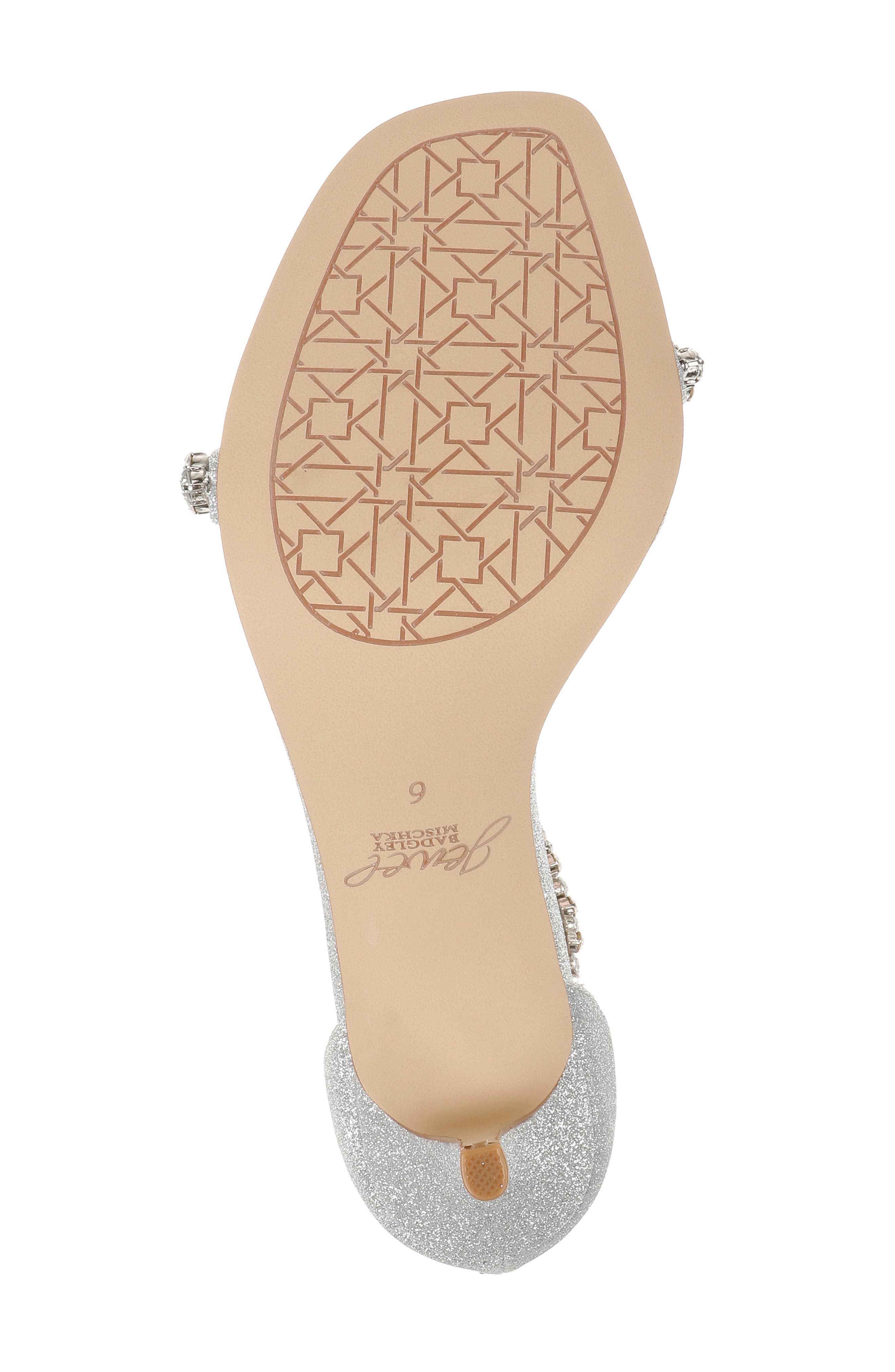 Jewel Badgley Mischka Dustyn Metallic Sandal, Alternate, color, Silver