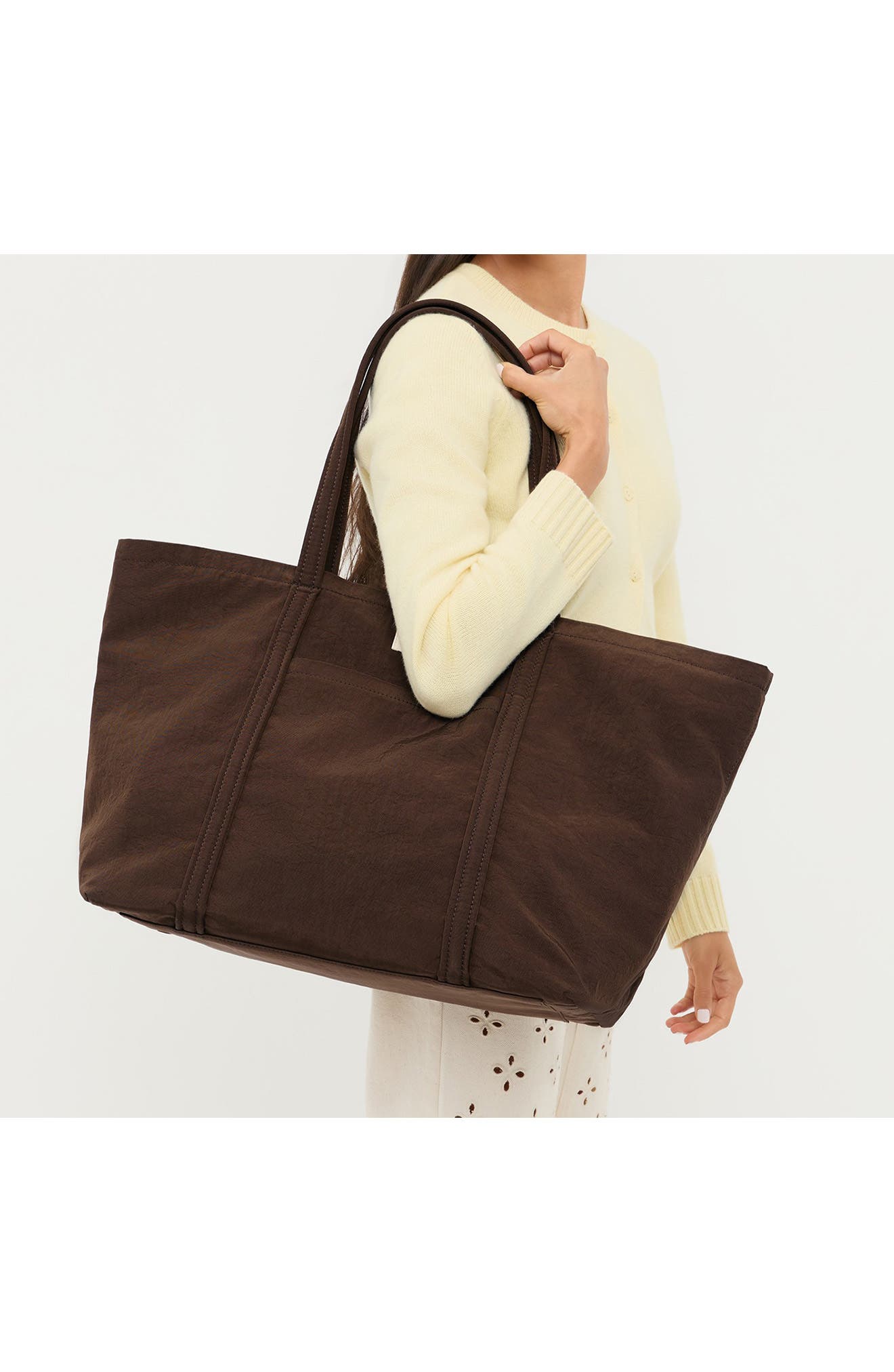Loeffler Randall Dina Travel Tote, Alternate, color, Chocolate