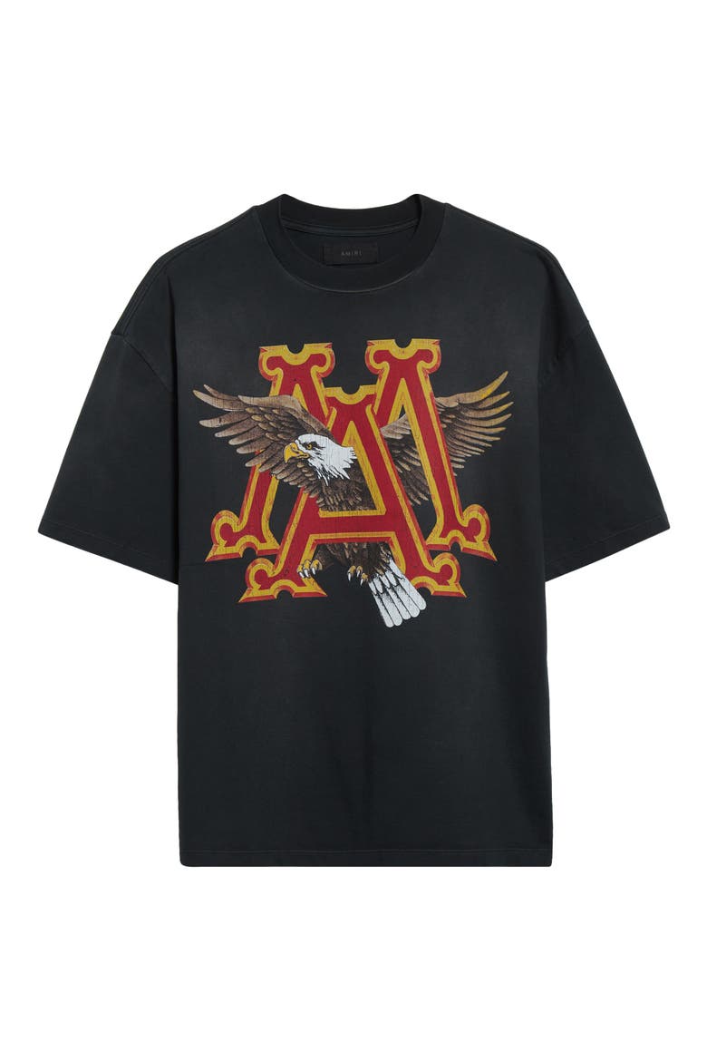 MA Eagle Oversize Cotton Graphic T-Shirt, Alternate, color, BLACK