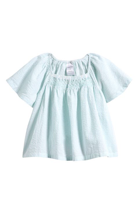 Kids' Flutter Sleeve Smocked Top (Toddler, Little Kid & Big Kid)