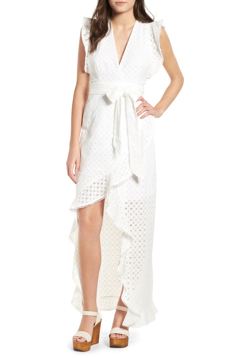 AFRM Andrea Ruffle Wrap Dress, Main, color,