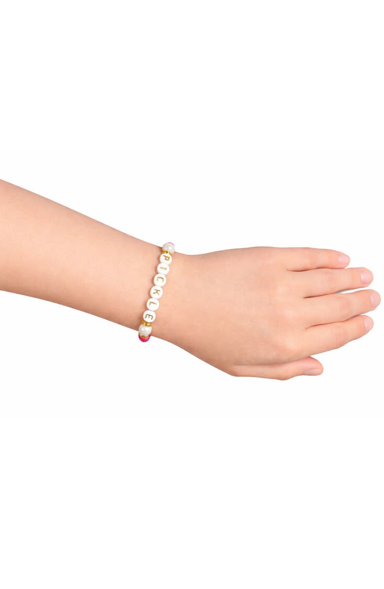 Bits & Bows Pickle Bracelet, Alternate, color, Pink/Orange/Green/White