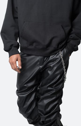 Stacked Faux Leather Pants
