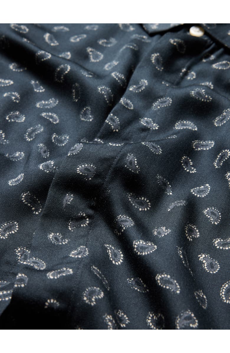 John Varvatos Loren Paisley Short Sleeve Modal Button-Up Shirt, Alternate, color, 